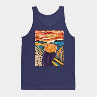 Pumpkin screaming painting Tank Top